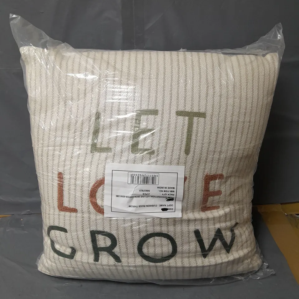APPROXIMATELY 12 LET LOVE GROW CUSHIONS