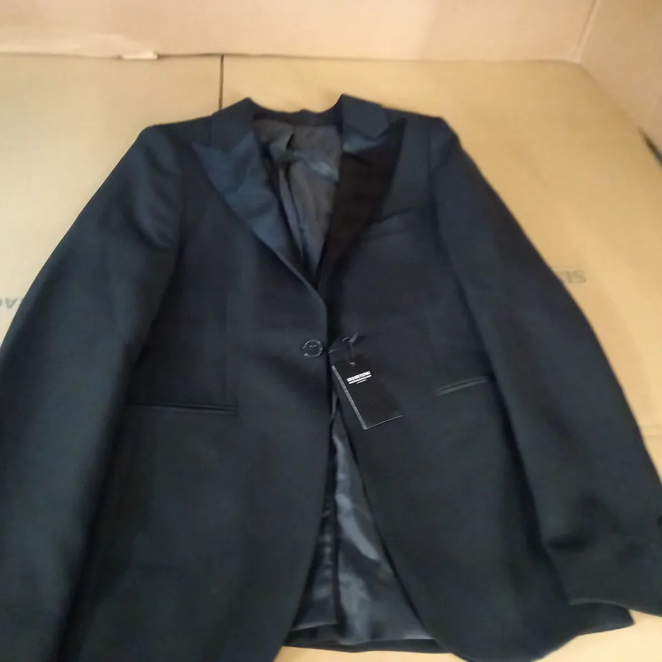 BURTON MENSWEAR SUPER SKINNY TUXEDO PEAK SUIT JACKET - 36R