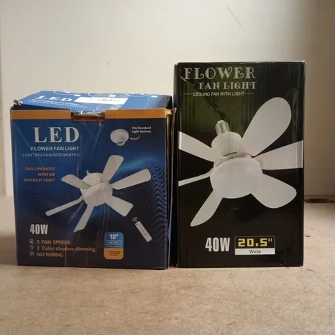 BOX OF APPROXIMATELY 20 ASSORTED HOUSEHOLD ELECTRICAL ITEMS TO INCLUDE FLOWER FAN LIGHT, ETC - COLLECTION ONLY
