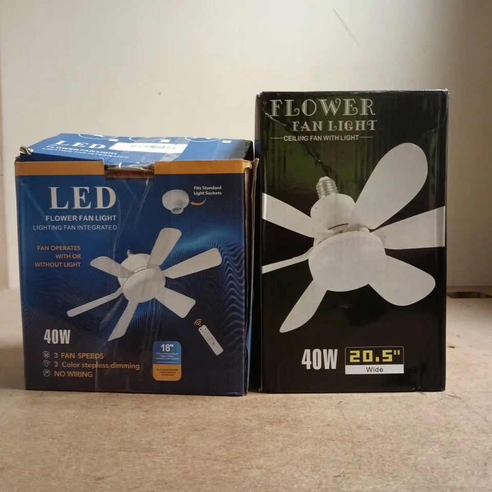 BOX OF APPROXIMATELY 20 ASSORTED HOUSEHOLD ELECTRICAL ITEMS TO INCLUDE FLOWER FAN LIGHT, ETC - COLLECTION ONLY