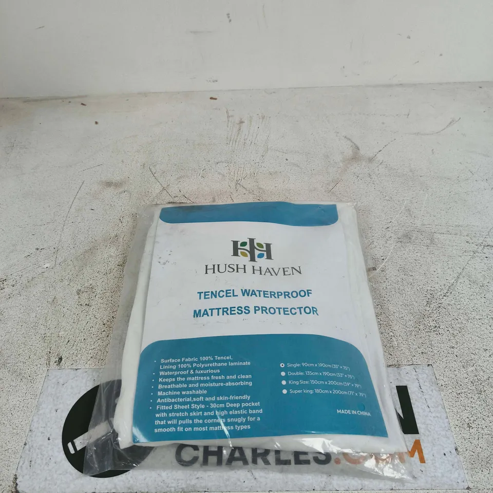 HUSH HAVEN TENCEL WATERPROOF MATTRESS PROTECTOR SINGLE SIZE