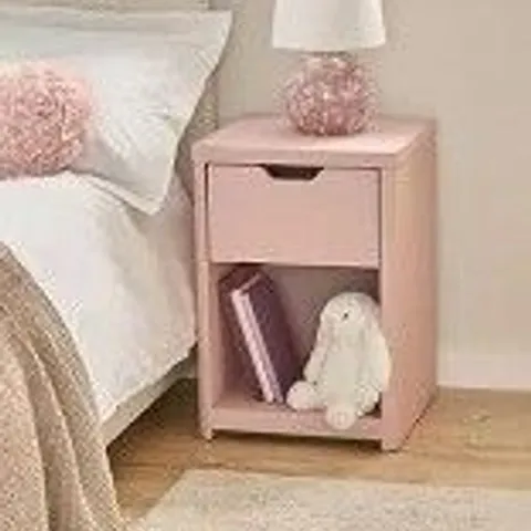 ASPEN 1 DRAWER BEDSIDE CHEST - PINK 