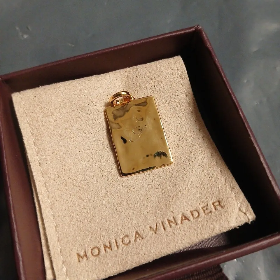 BOXED MONICA VINADER RECTANGULAR NECKLACE PENDANT