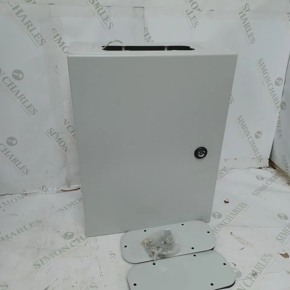 BOXED IP65 STEEL WALL MOUNT ENCLOSURE - 400X300X150MM -