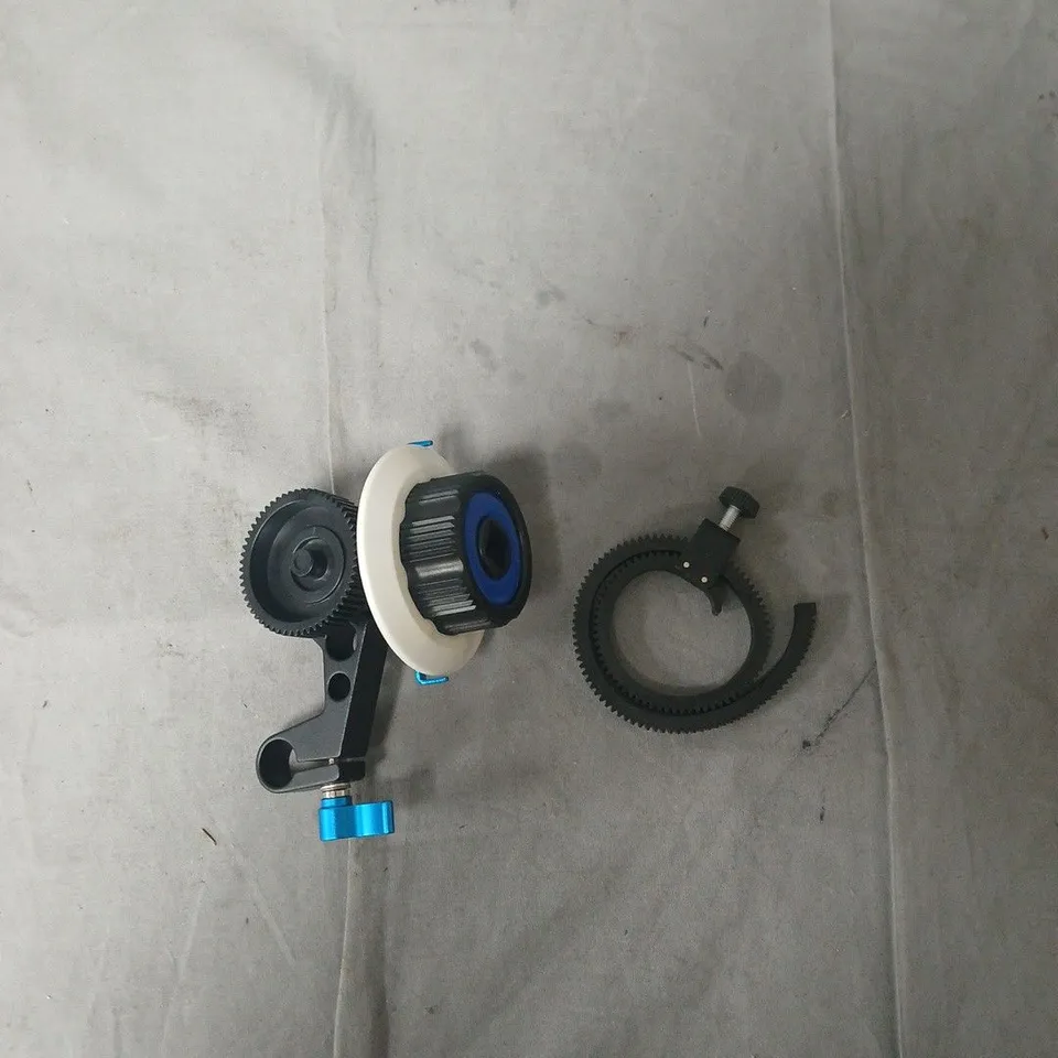 CAMERA ACCESSORY WITH GEAR RING AND MOUNTING BRACKET (BLUE ACCENTS)