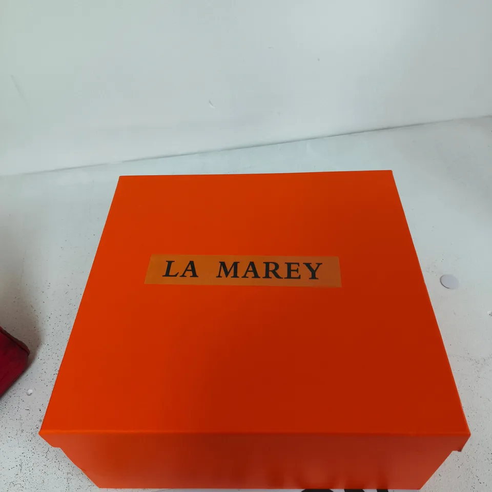 LA MAREY RED SNAKESKIN-EFFECT HANDBAG – BOXED
