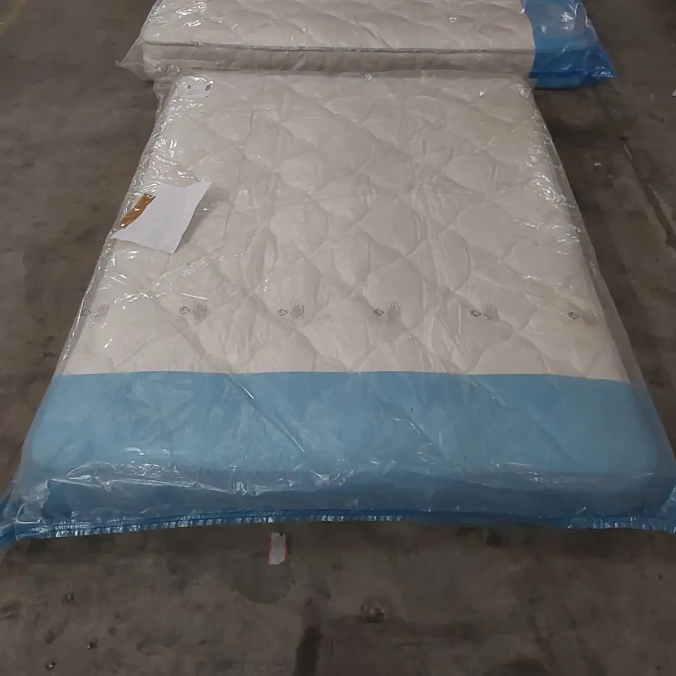 QUALITY BAGGED DOUBLE 135cm AIRSPRUNG LUXURY QUILTED MEDIUM MATTRESS RRP £229