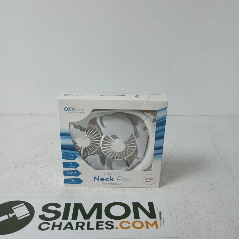 OXYCOOL LIGHT-UP NECK FAN - RECHARGEABLE