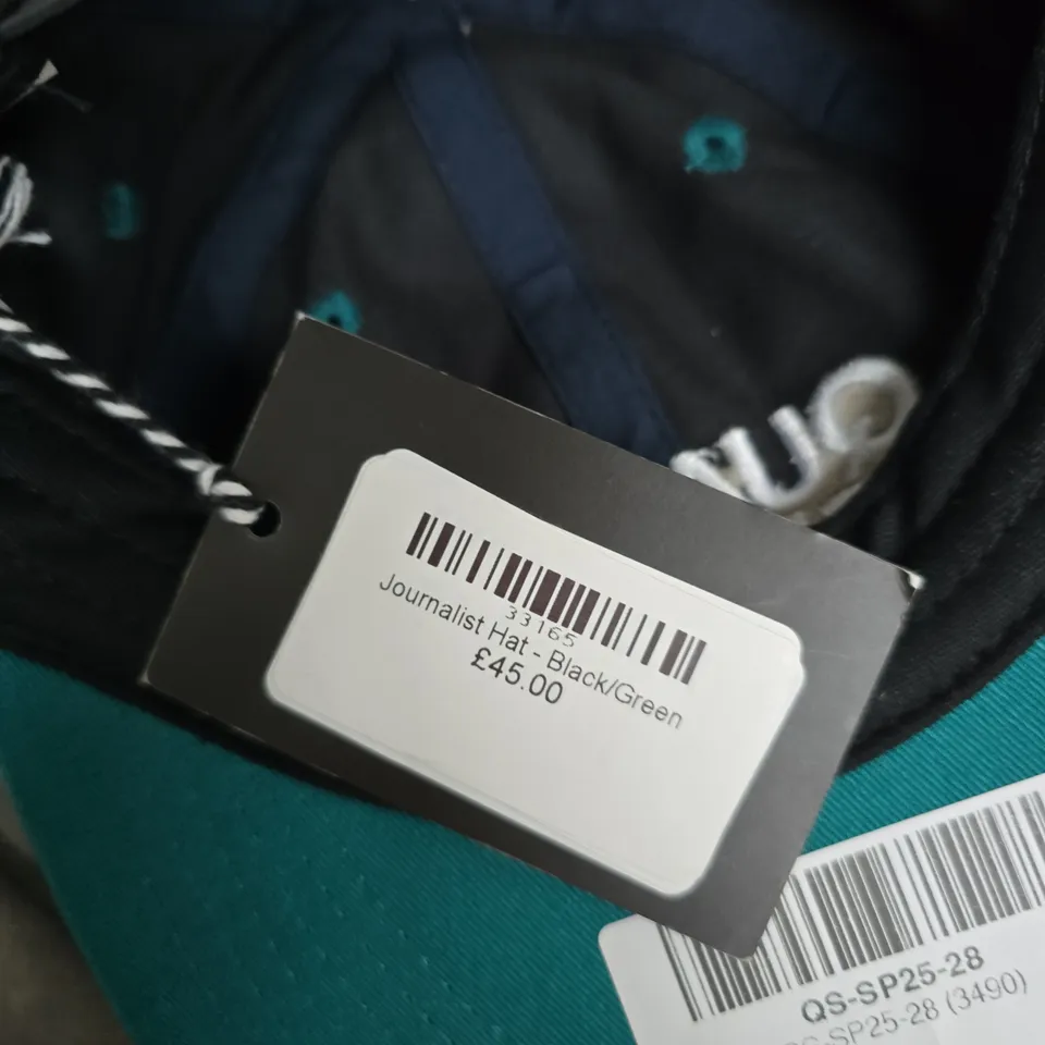 BANKRUPT JOURNALIST HAT – BLACK/GREEN