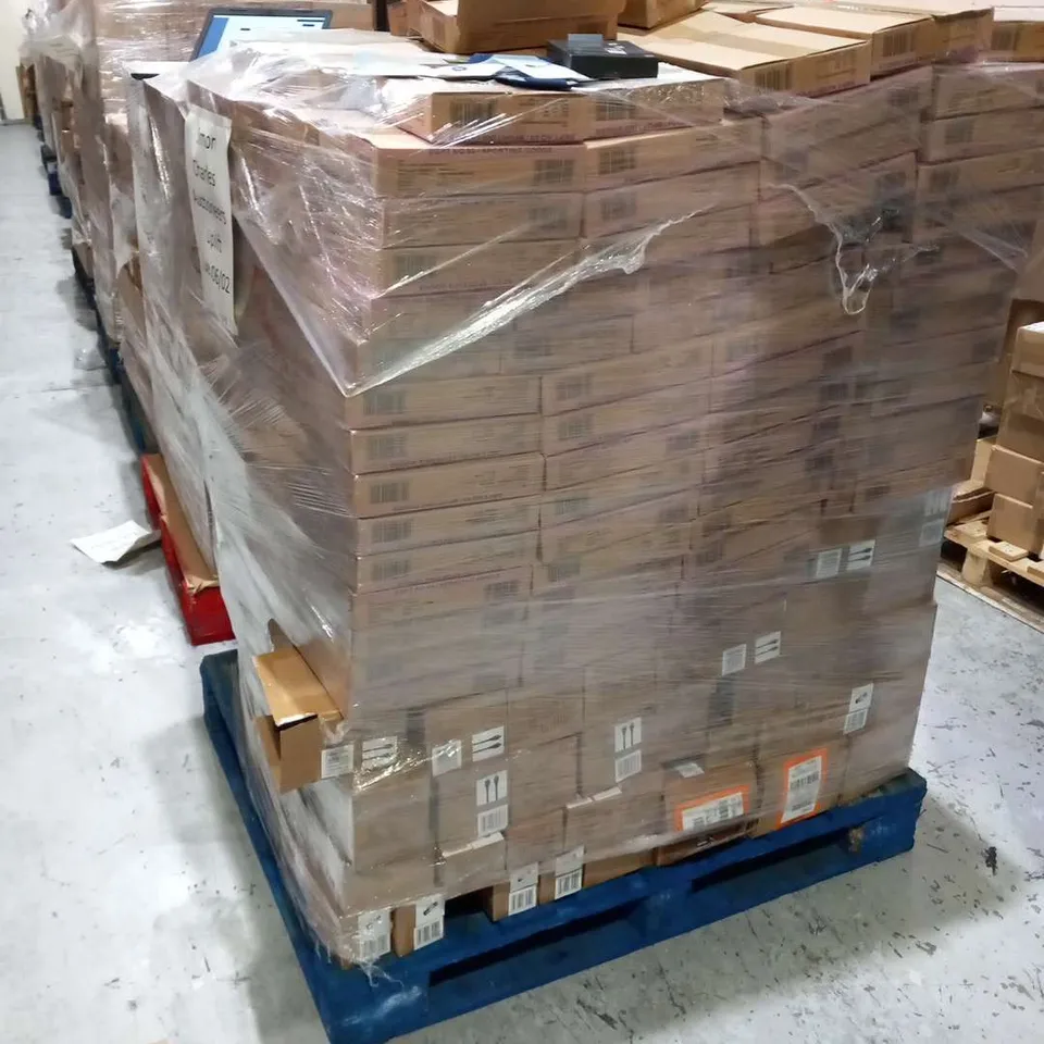 LARGE PALLET OF ASSORTED BRAND NEW ELECTRICAL AND WORK SAFETY PRODUCTS TO INCLUDE; ATHLETIC WORKS PREMUM PHONE ARM BANDS, TECH HDMI COUPLER, 2M 8K HDMI CABLES AND COAXIAL COUPLER