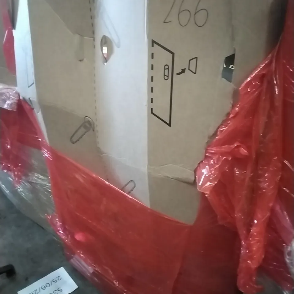 PALLET OF ASSORTED HOUSEHOLD GOODS AND PRODUCTS TO INCLUDE; WALL MIRRORS, CLOCK, ESPRESSO COFFEE MACHINE, BOXED FURNITURE ETC