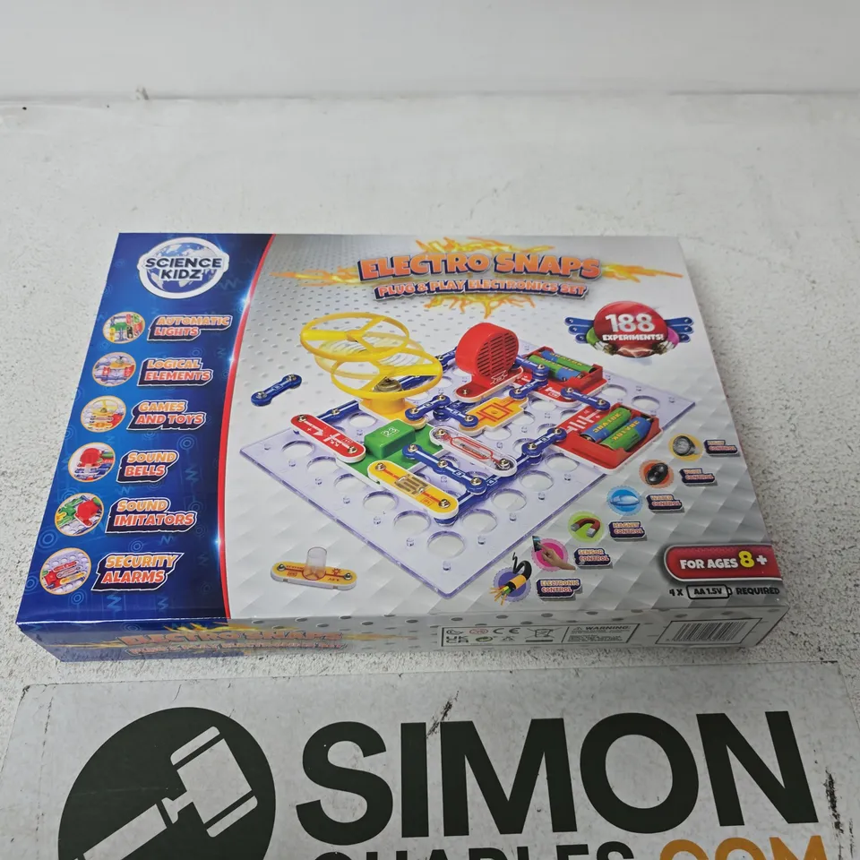 SCIENCE KIDZ ELECTRO SNAPS PLUG & PLAY ELECTRONIC KIT – BOXED