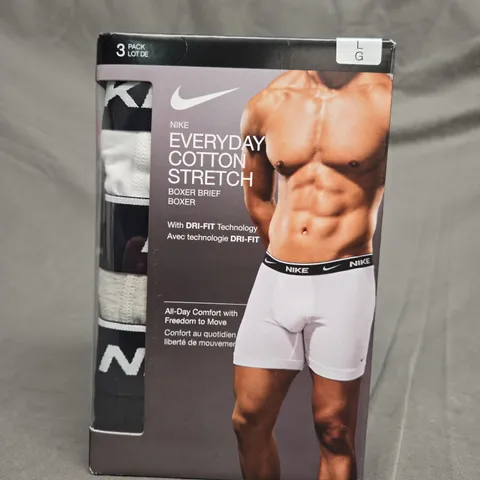 NIKE EVERYDAY BOXER BRIEFS - 3 PACK - SIZE L