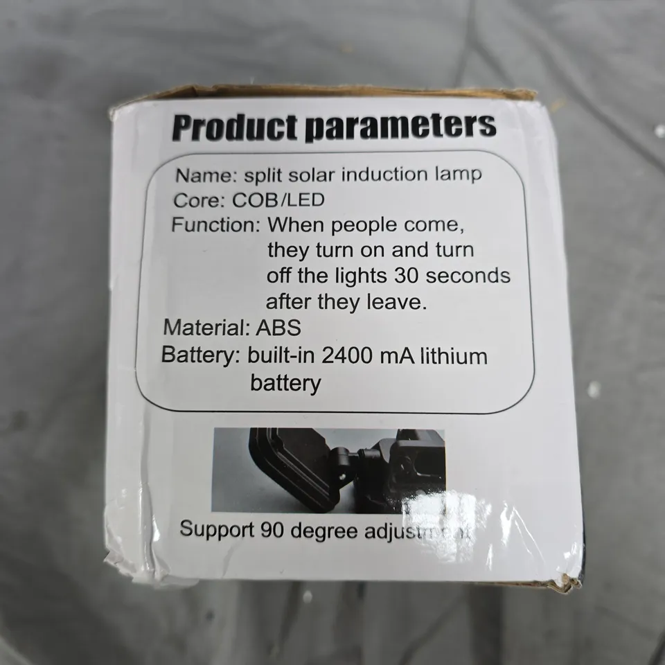 SPLIT SOLAR WALL LAMP – 26 LEDS LEFT/RIGHT, 22 LEDS CENTRAL. OUTDOOR GARDEN LIGHTING 