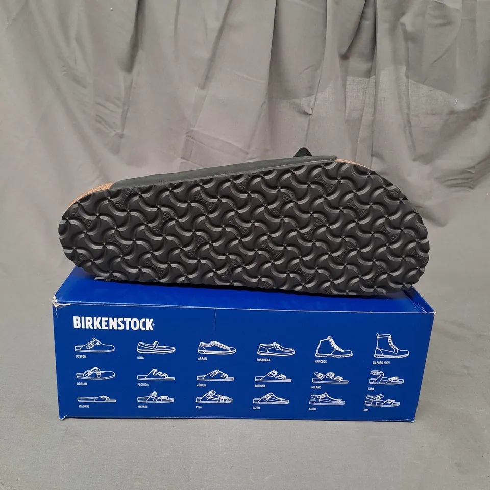 BOXED BIRKENSTOCK ARIZONA LEATHER REGULAR SANDALS BLACK SIZE 12