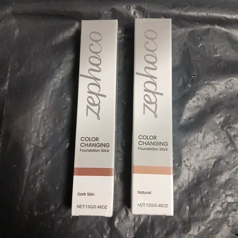 APPROXIMATELY 50 SEALED ZEPHOCO COLOUR CHANGING FOUNDATION STICKS IN ASSORTED SHADES