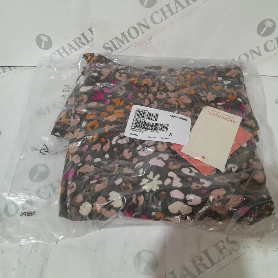 BAGGED MONSOON ANIMAL PRINT SHIRT SIZE M 