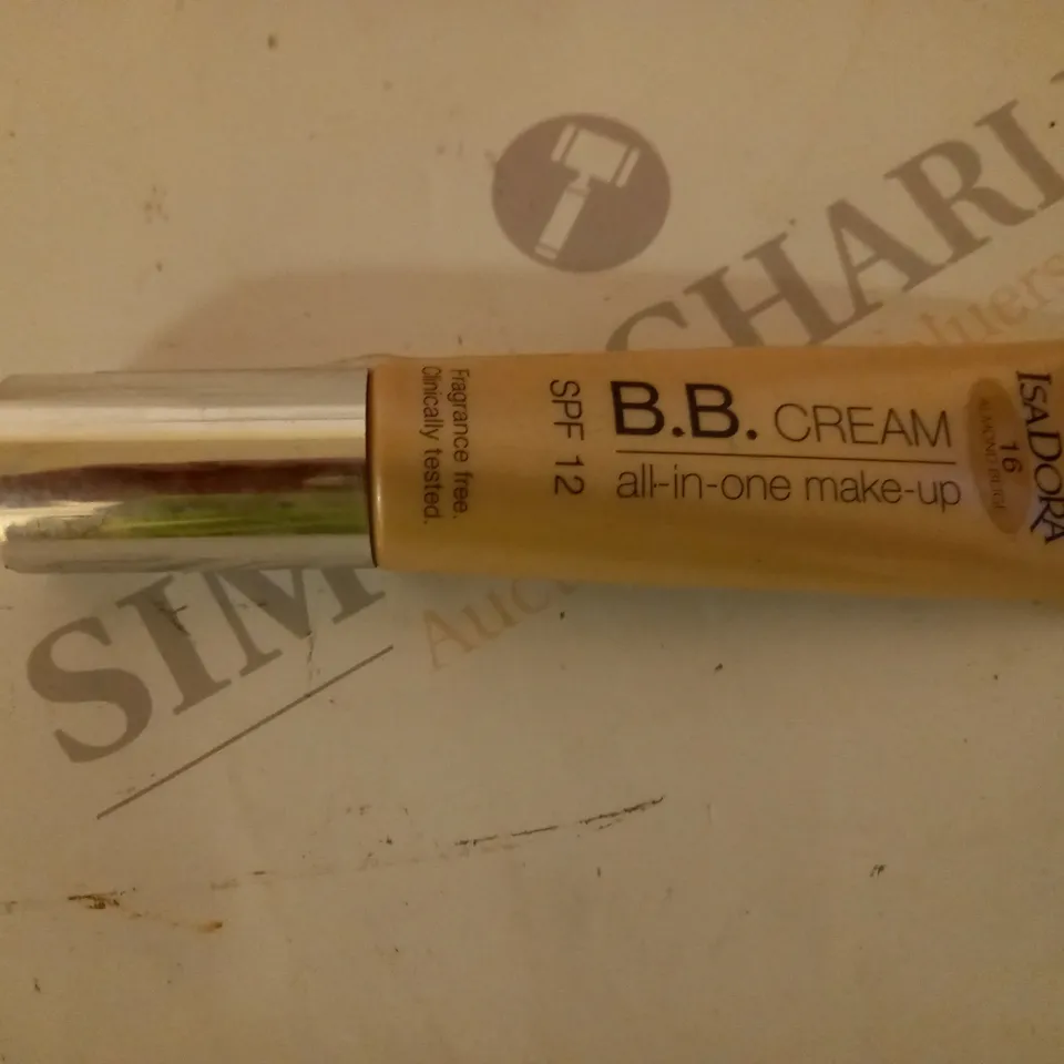 BOX OF APPROXIMATELY 15 TUBES OF ISADORA B.B. CREAM ALL-IN-ONE MAKE UP (NO.16 - ALMOND EDGE) SPF 12