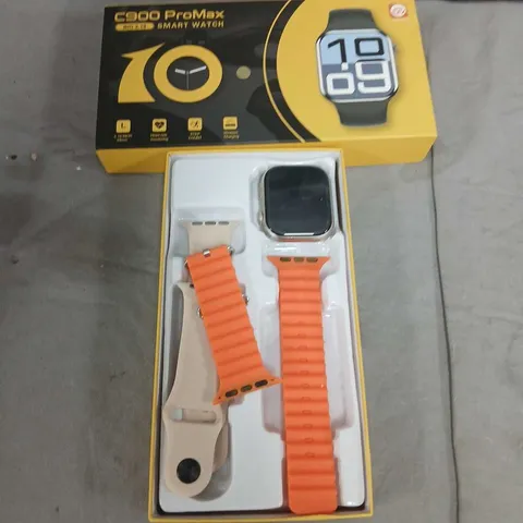 SMARTWATCH WITH ORANGE SILICONE STRAP – BOXED