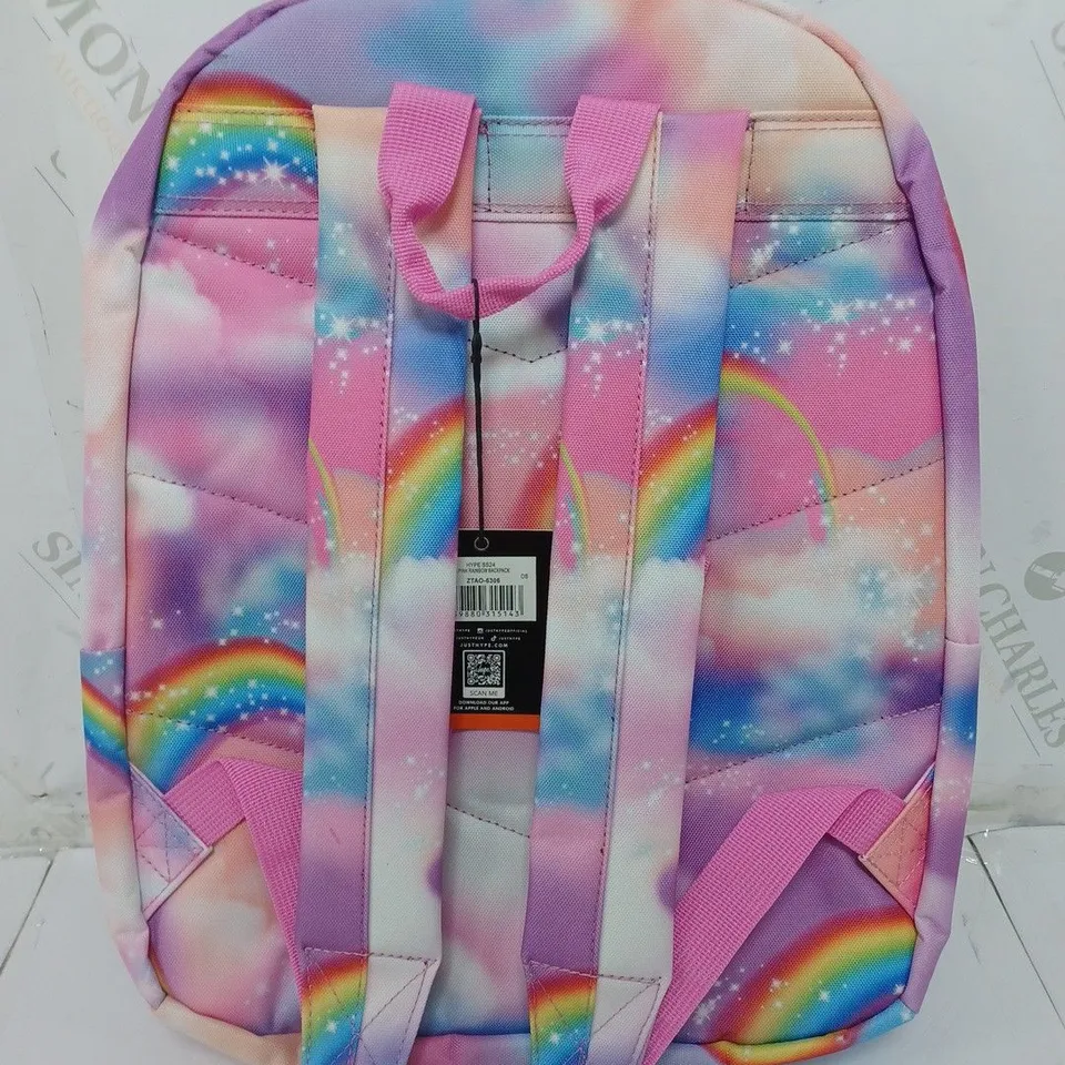 HYPE GIRLS PINK RAINBOW BACKPACK
