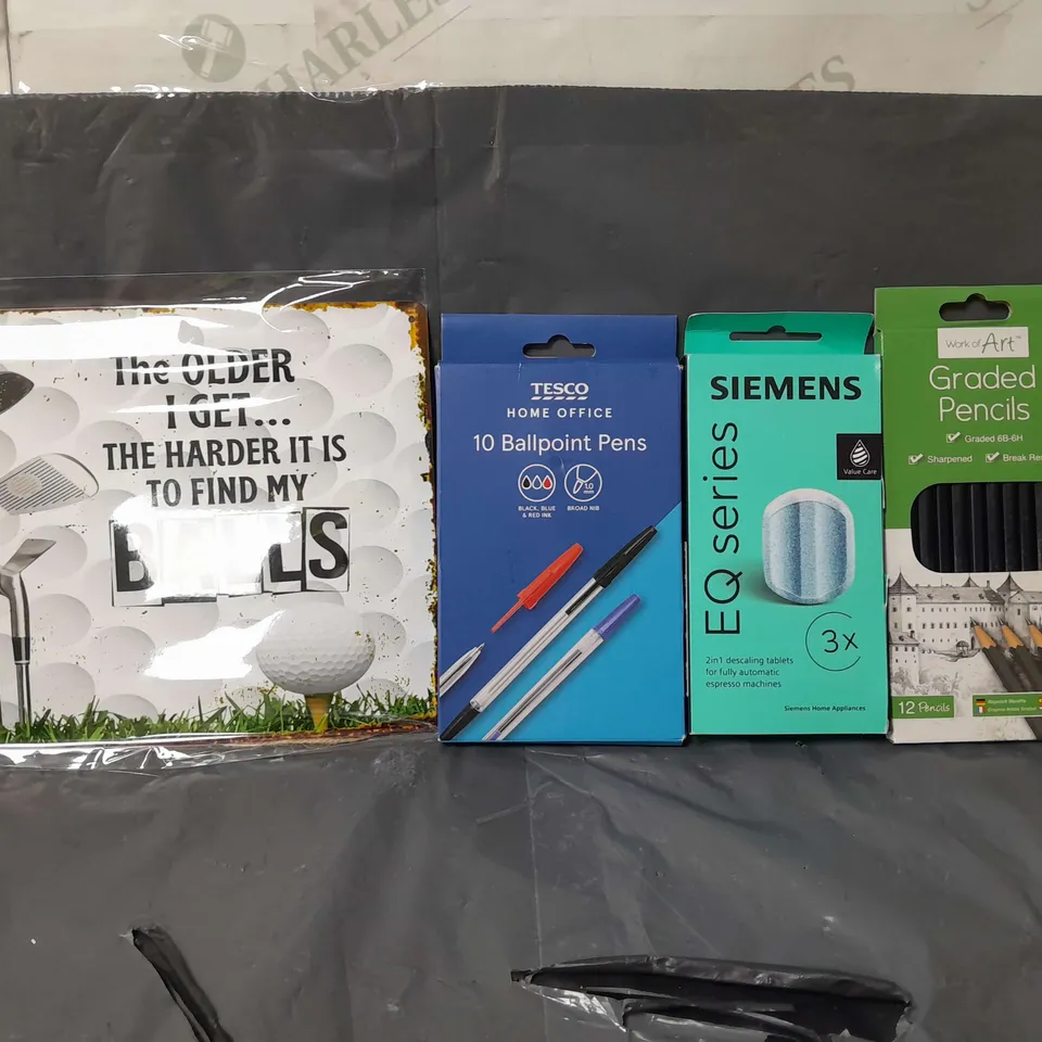 BOX OF APPROXIMATELY 14 ASSORTED ITEMS TO INCLUDE - SIEMENS EQ SERIES, GRADED PENCILS ,  TRAVEL PLUG ETC