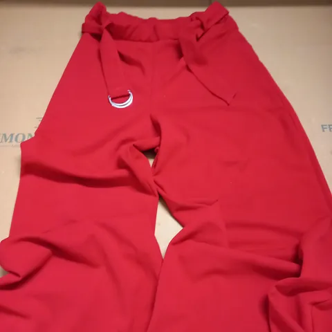 NEW LOOK DESIGNER RED CROPPED TROUSERS - SIZE 12