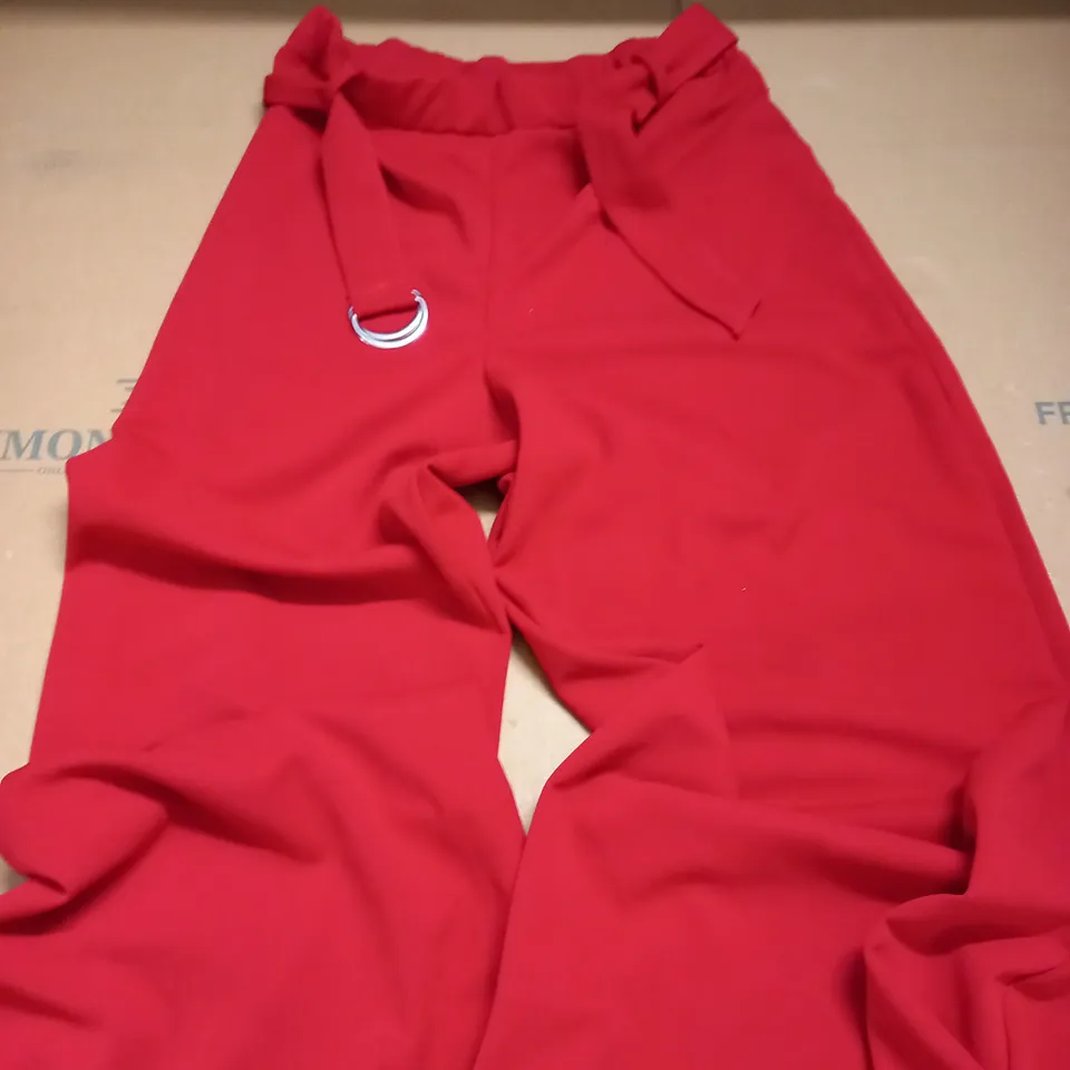 NEW LOOK DESIGNER RED CROPPED TROUSERS - SIZE 12