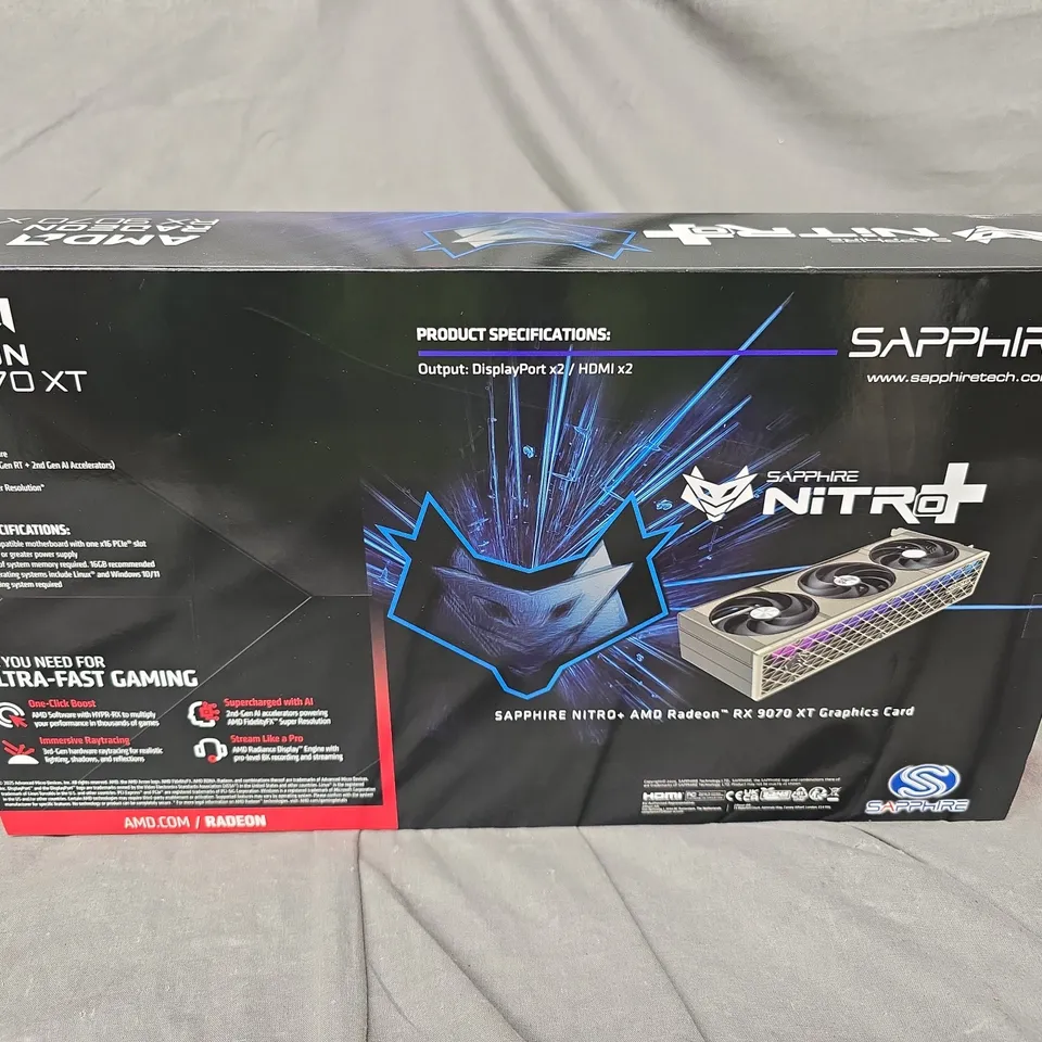 SEALED SAPPHIRE AMD RADEON RX9070XT NITRO+ 16GB GRAPHICS CARD