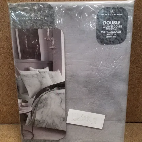 GAVENO CAVAILIA MARBLE DOUBLE 200×200CM DUVET COVER SET - WHITE