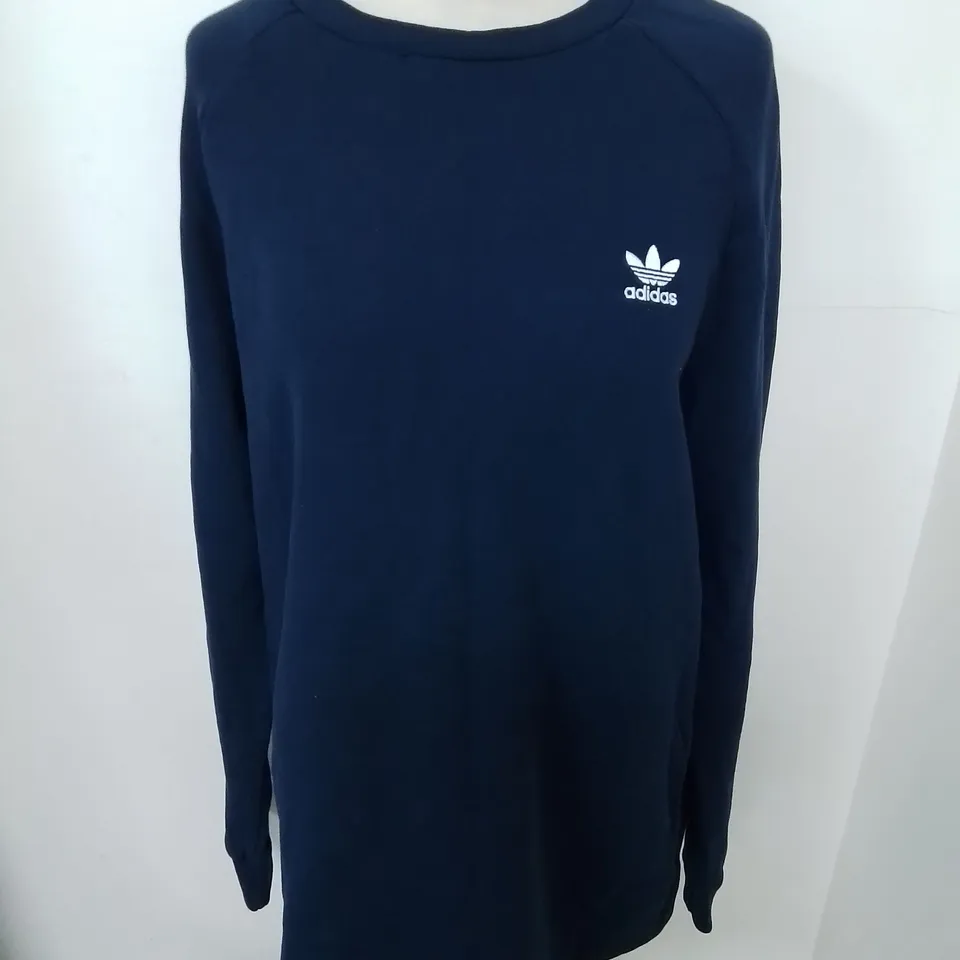 ADIDAS NAVY CREW JUMPER - UK L