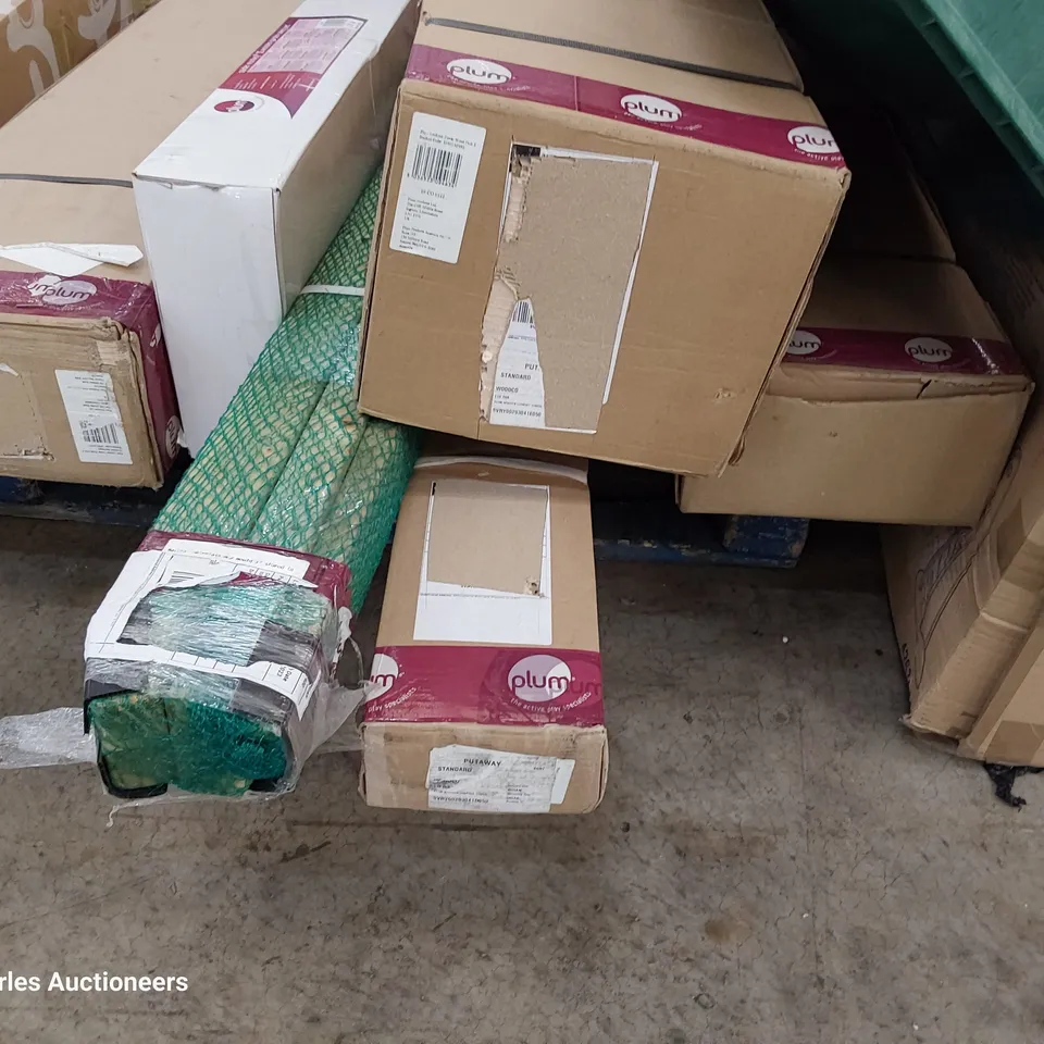 PALLET OF BOXED PLUM PARTS, INCLUDING SPIDER MONKEY SWING, LOOK OUT TOWER & WAVEY SLIDE