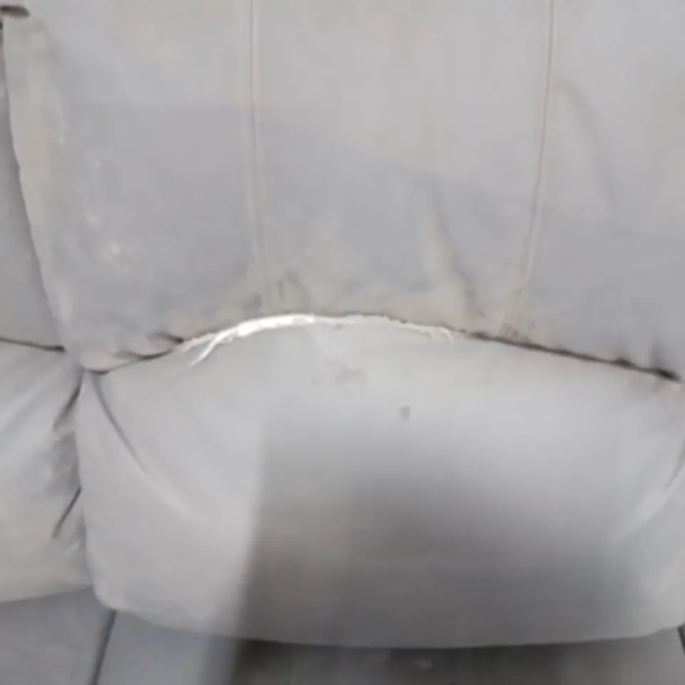 DESIGNER GREY FABRIC 3-SEATER RECLINING SOFA