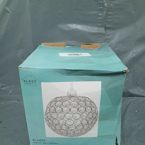 BOXED KLASS ACRYLIC BALL PENDANT