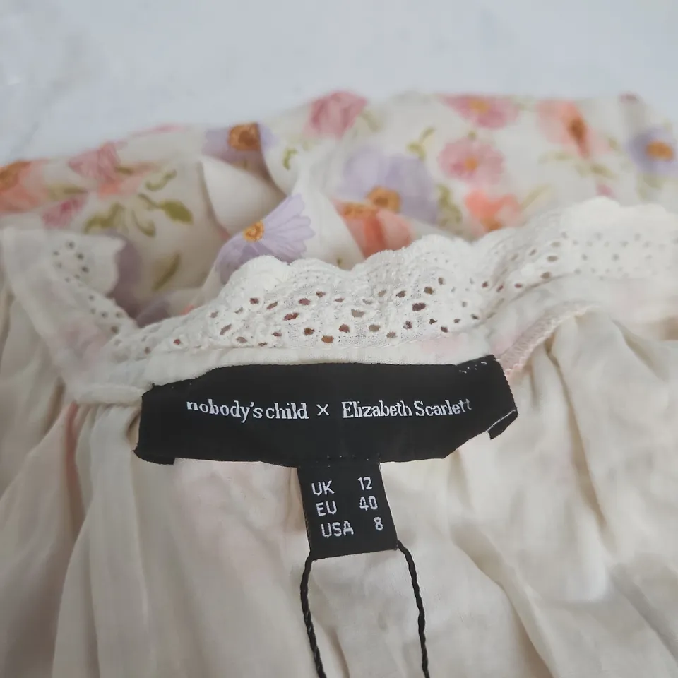 NOBODY'S CHILD X ELIZABETH SCARLETT FLORAL DRESS – UK 12