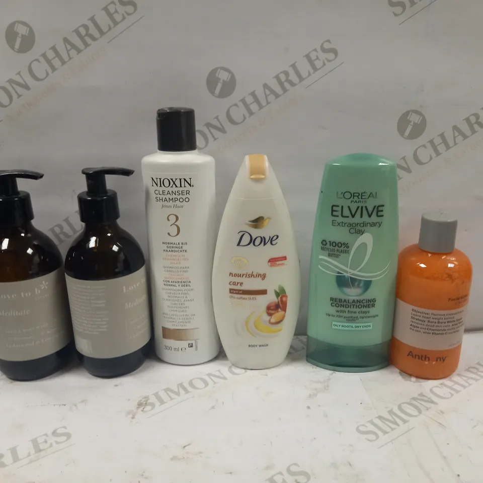 BOX TO CONTAIN APPROXIMATELY 15 ASSORTED SHAMPOO'S, LOTIONS & OTHER BODY CARE PRODUCTS   