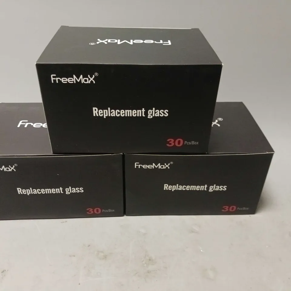 LOT OF 3 BOXES (30 PER BOX) REPLACEMENT GLASS FOR THE FREEMAX M PRO E-CIGARETTE