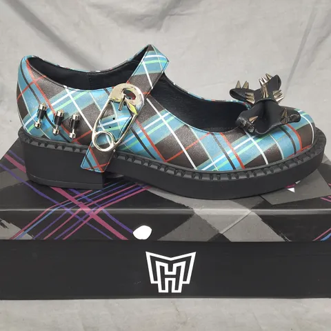 BOXED KOI MONSTER HIGH SIMULACRUMS PLAID MARY JANE IN GREEN - UK5