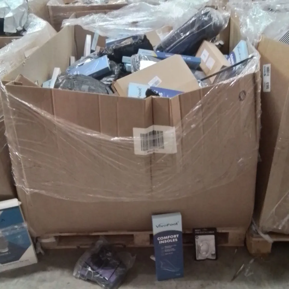 PALLET CONTAINING A LARGE QUANTITY OF TECH,PETS,BEAUTY,TOOLS PRODUCTS TO INCLUDE;INSOLES,HARNESS,USB DATA CABLE