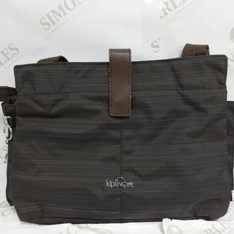 KIPLING BRUSHED BROWN HAND BAG