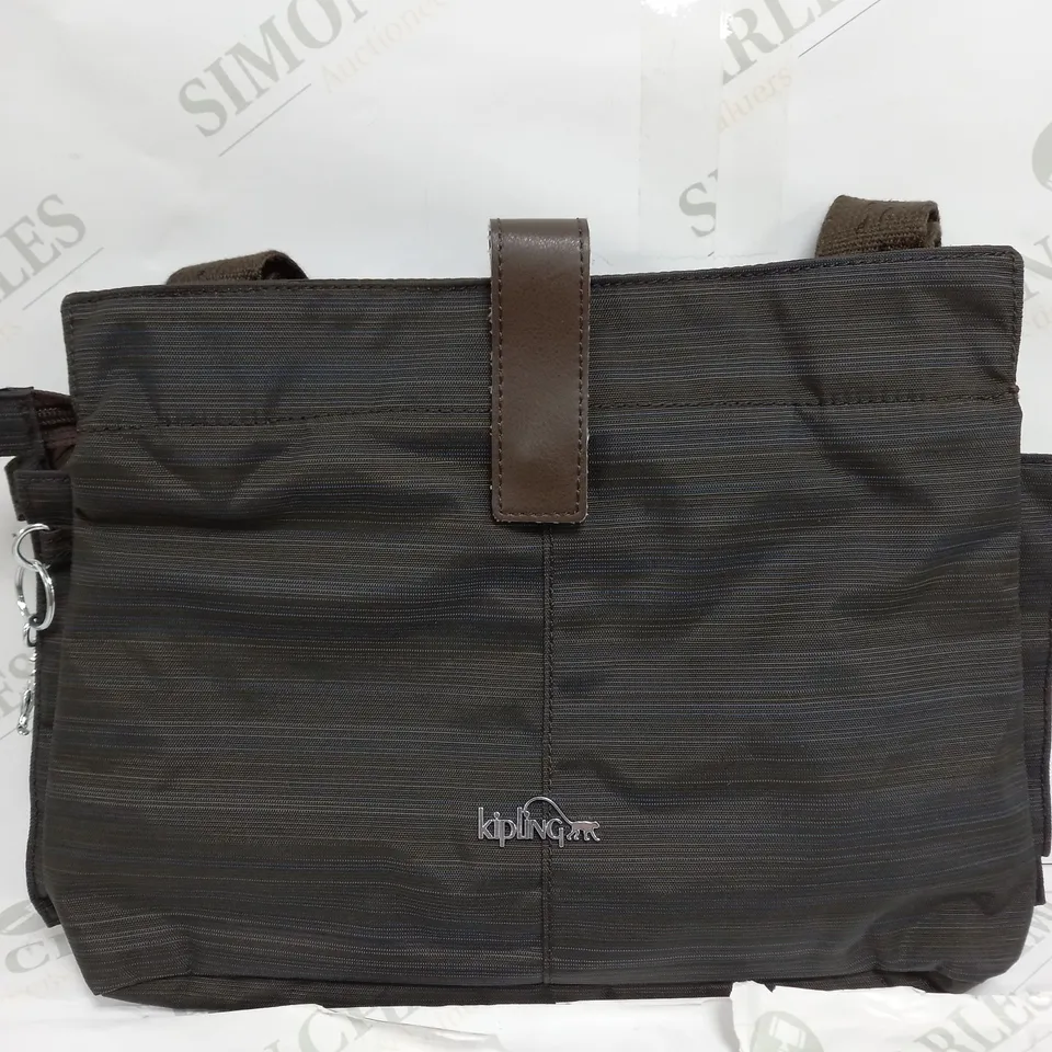 KIPLING BRUSHED BROWN HAND BAG