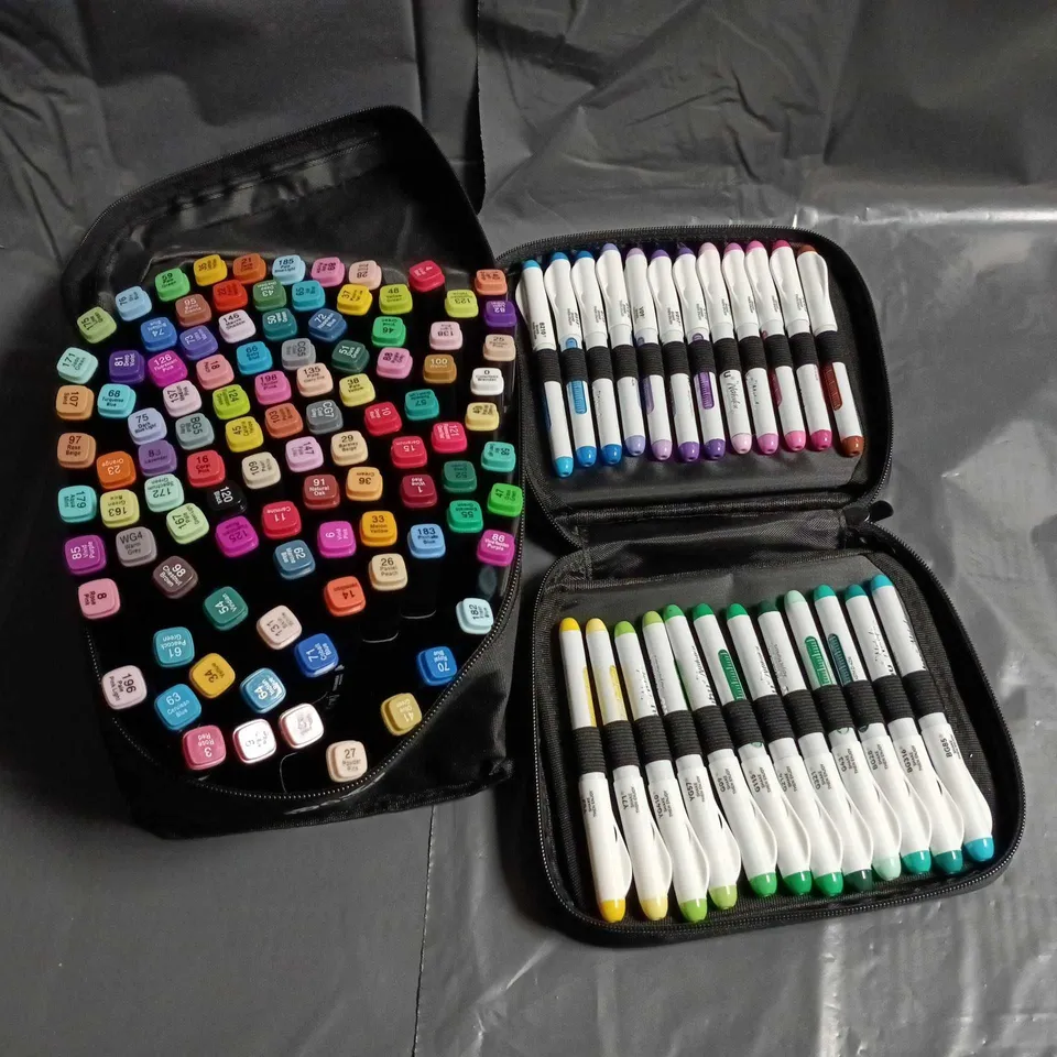 2 PACKS OF COLOURING PENS IMCLUDE ACRYLIC AND BROAD NIBBED