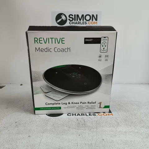 REVITIVE MEDIC COACH CIRCULATION BOOSTER – COMPLETE LEG & KNEE PAIN RELIEF (BOXED)
