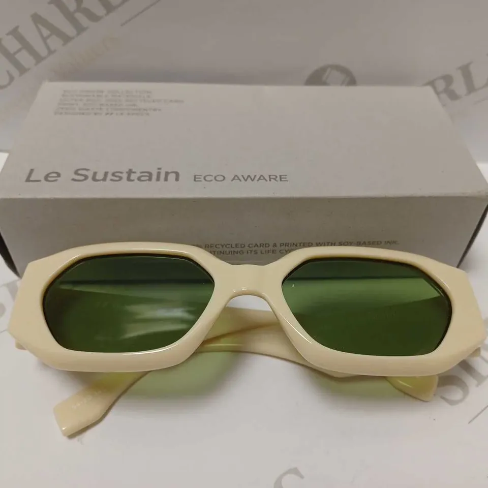 LE SPECS LE SUSTAIN ECO AWARE SLAPTRASH IVORY SUNGLASSES