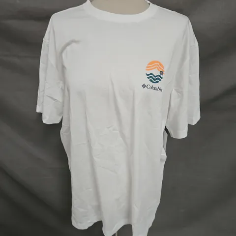 COLUMBIA KETTLE RIVER OUTDOOR TEE IN WHITE SIZE XL