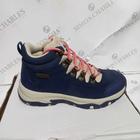 SKECHERS HIGH TOP LACE UP HIKER BOOTS NAVY UK SIZE 6.5