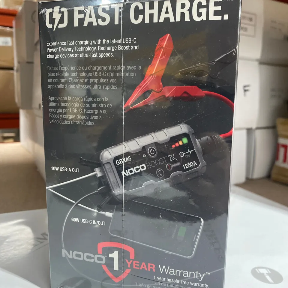 BOXED CELLOPHANE-WRAPPED NOCO BOOST X ULTRASAFE JUMP STARTER