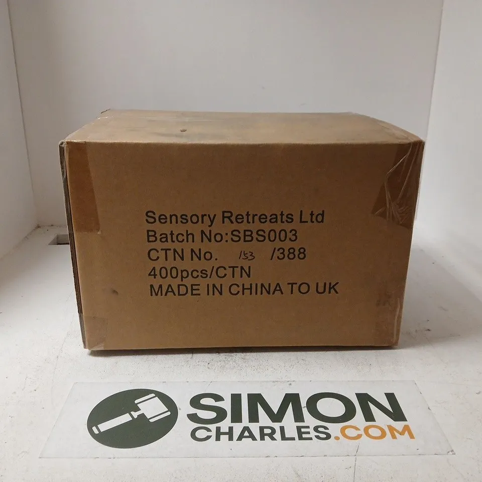 BOX OF APPROXIMATELY 350 SENSORY RETREATS DIVINE EYES SELF HEATING EYE MASKS