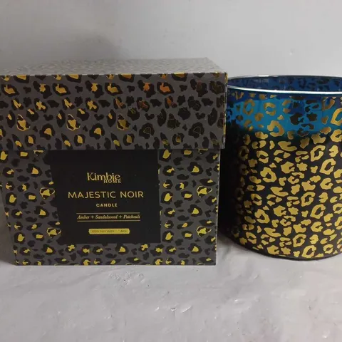 BOXED KIMBIE HOME MAJESTIC NOIR CANDLE AMBER + SANDALWOOD+ PATCHOULI 1.4KG