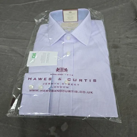 HAWES & CURTIS SHIRT IN LILAC AND WHITE SIZE 15-35 