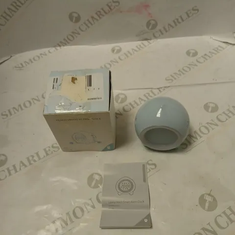 BOXED PEACH SMART ALARM CLOCK WITH USB CABLE AND MANUAL